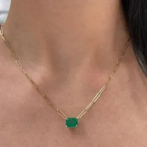 emerald gemstone necklace