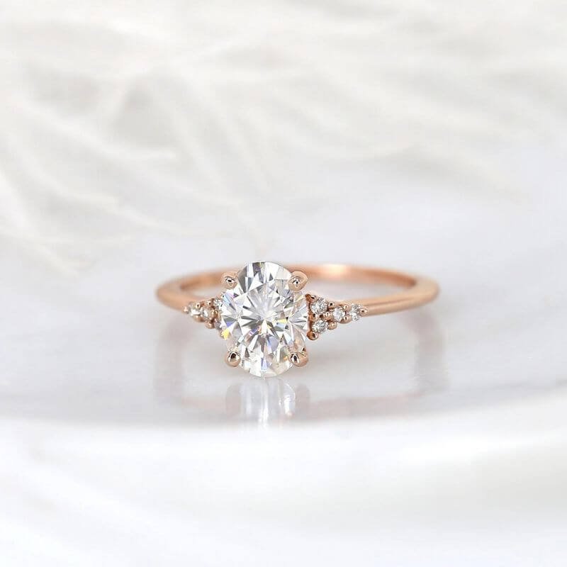 Forever One Moissanite Diamond Ring, Engagement Ring
