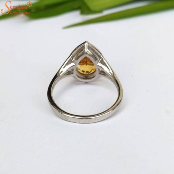 golden citrine engagement ring