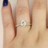halo moissanite diamond ring
