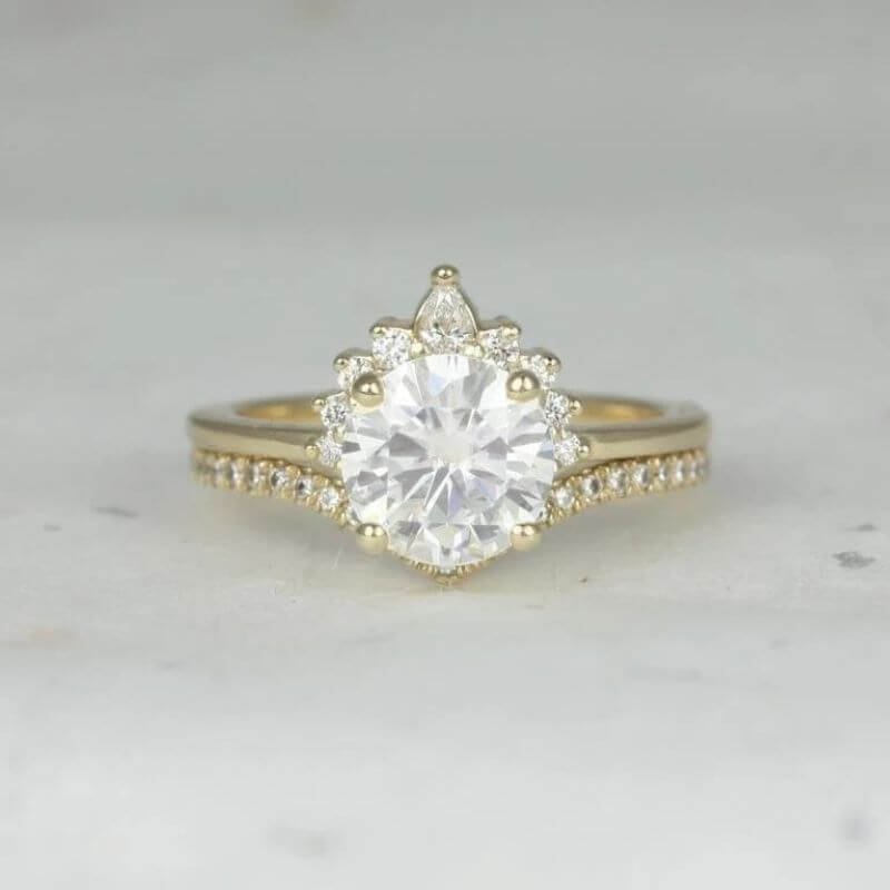 Marquise Cut Moissanite Engagement Ring Set Vintage Bridal Set Yellow Gold  Unique Engagement Ring Women Curved Diamond Wedding Promise Ring - Etsy | Engagement  rings marquise, Wedding rings engagement, Future engagement rings