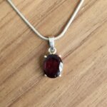 handmade red garnet gemstone pendant