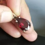 hessonite garnet gemstone pendant