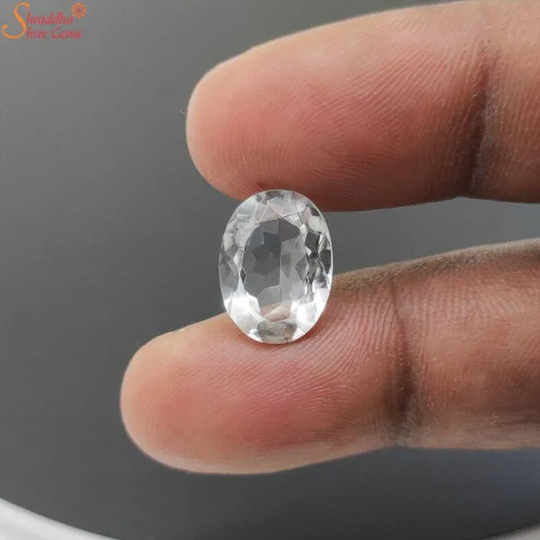 loose white topaz gemstone