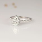 moissanite diamond silver ring
