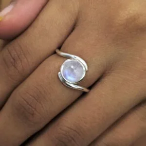 moonstone gemstone ring