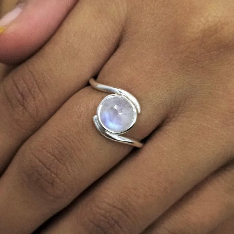 moonstone gemstone ring