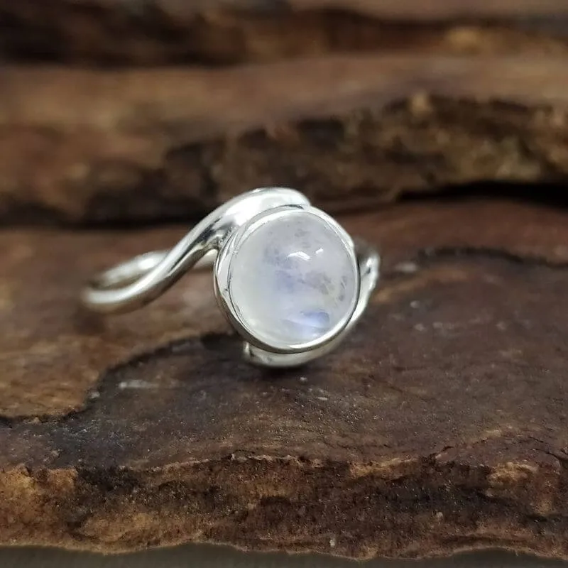 moonstone gemstone ring