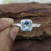 natural aquamarine gemstone ring