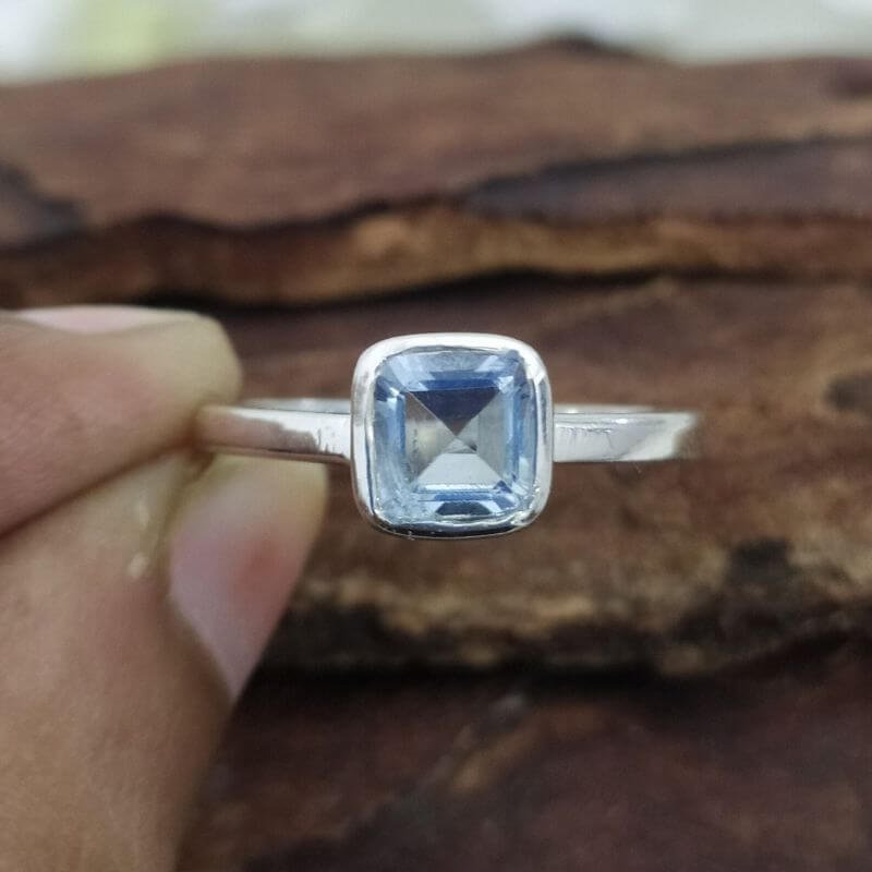 natural aquamrine gemstone ring 2