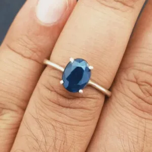 natural blue sapphire gemstone ring