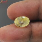 natural oval yellow sapphire gemstone