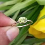 natural peridot gemstone ring