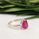 natural ruby gemstone silver ring