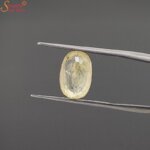 oval ceylon yellow sapphire gemstone