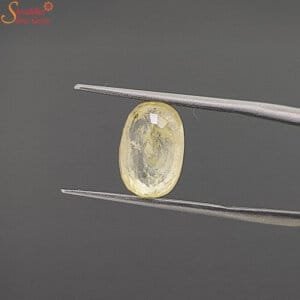 oval ceylon yellow sapphire gemstone