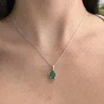 oval emerald necklace