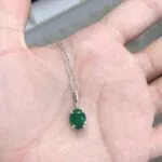 oval emerald necklace