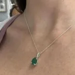 oval emerald necklace
