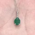 oval emerald necklace