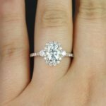 oval halo engagement ring