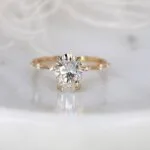 oval moissanite diamond engagement ring