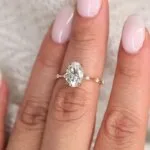 oval moissanite diamond engagement ring