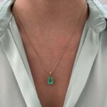 pear emerald necklace