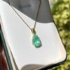 pear emerald necklace