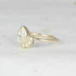 pear moissanite diamond wedding ring