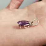 pear shape amethyst pendant