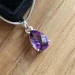 pear shape amethyst pendant