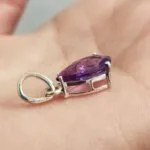pear shape amethyst pendant