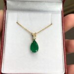 pear shape emerald pendant