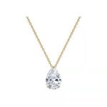 pear shaped moissanite diamond necklace