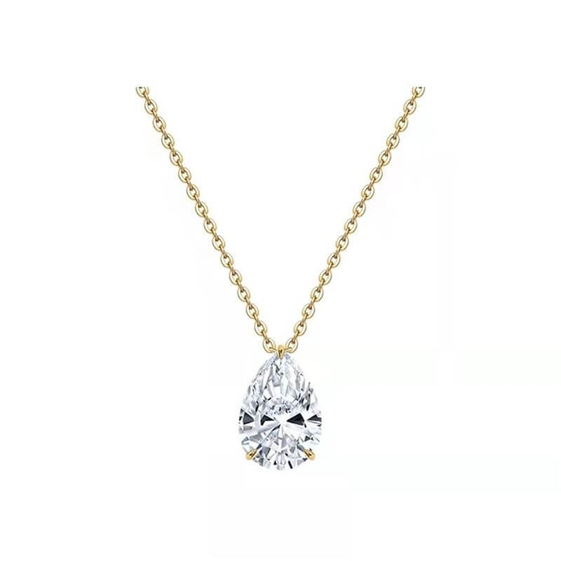 Amazon.com: La4ve Diamonds 1/2 Carat 4 Prong Set Lab Grown Round-cut  Diamond Solitaire Pendant with Chain Necklace in 14K White Gold | Jewelry  for Women Girls | Gift Box Included : Clothing,