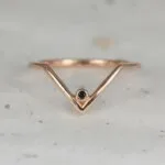 rose gold dainty thin ring