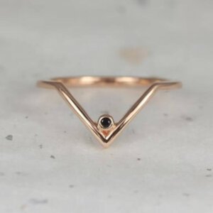 rose gold dainty thin ring