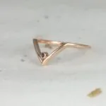 rose gold dainty thin ring