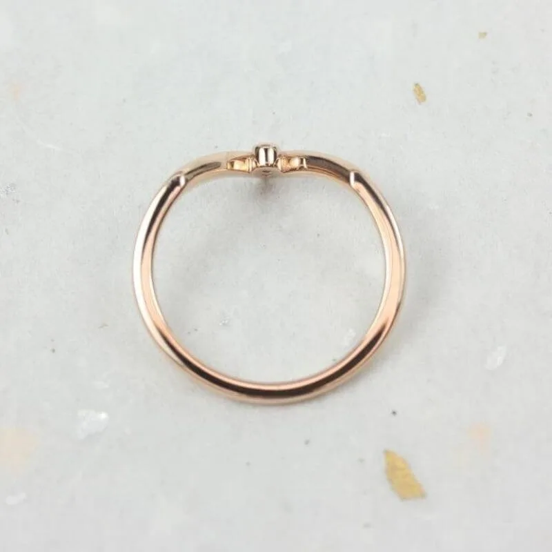 rose gold dainty thin ring