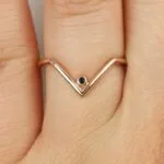 rose gold dainty thin ring