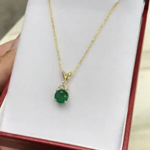 round emerald necklace