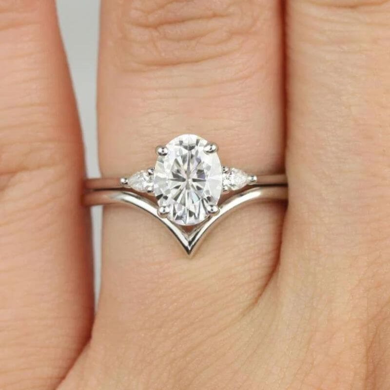1ct Square Sparkling Moissanite Diamond Engagement Ring from Black Diamonds  New York