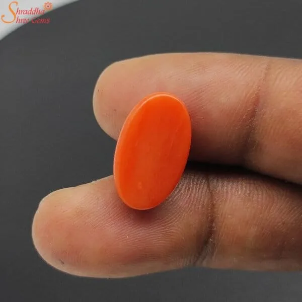 unheated 8 carat coral gemstone