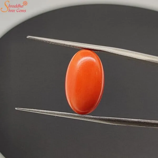 unheated 8 carat coral gemstone