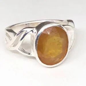 unheated untreated yellow sapphire ring