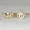 unique moissanite diamond bridal ring set