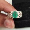 vintage design emerald gemstone ring