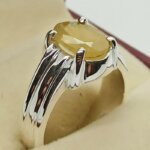 yellow sapphire silver ring