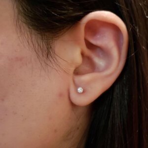4 mm moissanite diamond earring studs